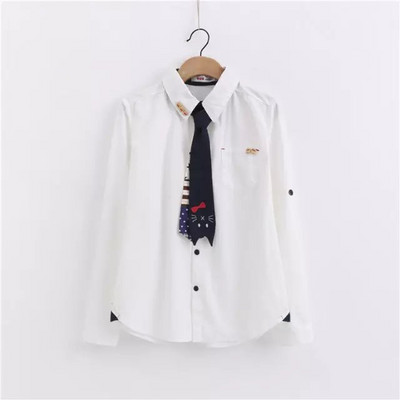 Naujo modelio moteriški marškiniai su klasikine apykakle ir kaklaraiščiu