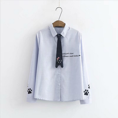 Alkalmi női ing klasszikus gallérral, nyakkendővel