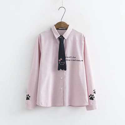 Alkalmi női ing klasszikus gallérral, nyakkendővel