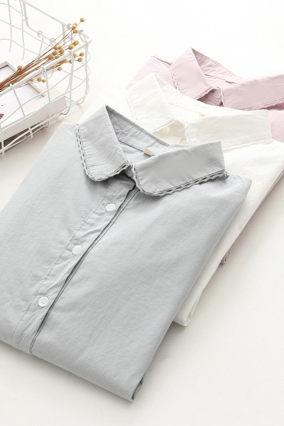 Uue mudeli klassikalise kraega naiste särk - kaks mudelit