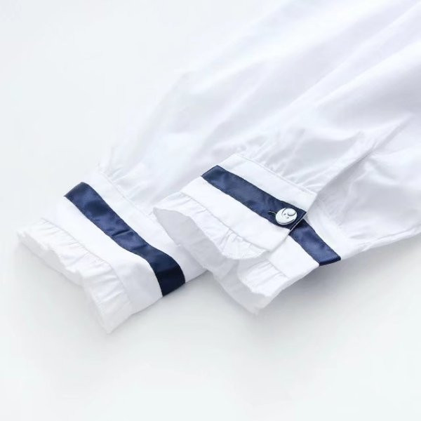 Alkalmi női ing fűzős gallérral, hímzéssel