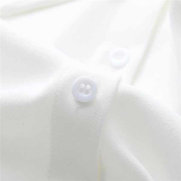 Modern női ing kerek nyakkivágással és fehér hímzéssel