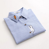 Moderna ženska košulja - s vezom i klasičnim ovratnikom