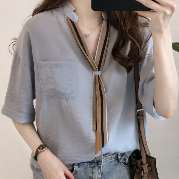 Modern női ing zsebbel