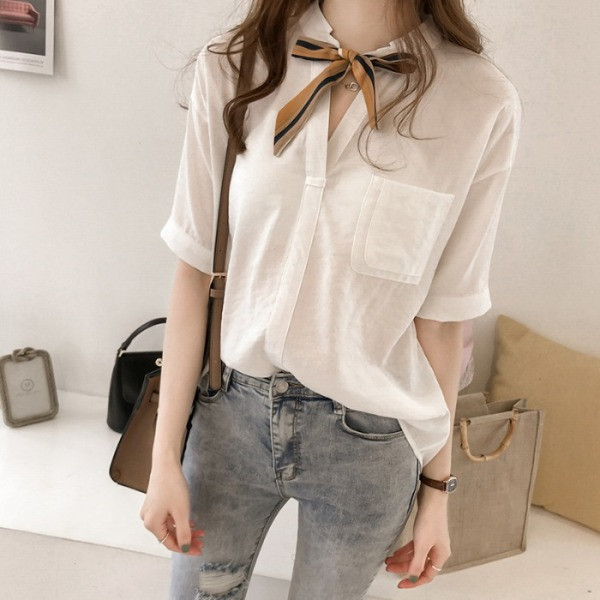 Modern női ing zsebbel