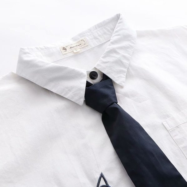 Alkalmi női ing hímzéssel - fehér színben