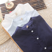 Sima ing modell alacsony gallérral és gombokkal