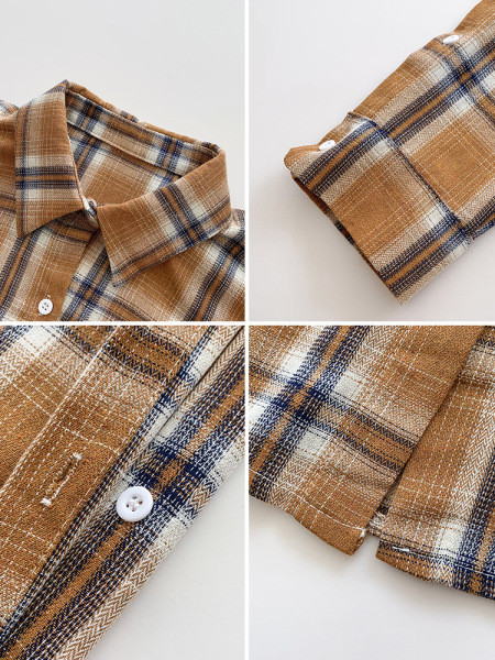 Kockás női ing csupasz váll