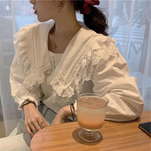 Naiste valge pitsi ja kummiga särk