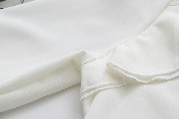 Naiste vabaaja särk nööpide ja pikkade varrukatega valge ja sinine