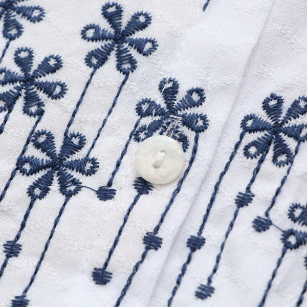 Női alkalmi ing klasszikus gallérral és három színben hímzéssel