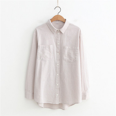 Uus mudel naiste triibuline taskutega särk