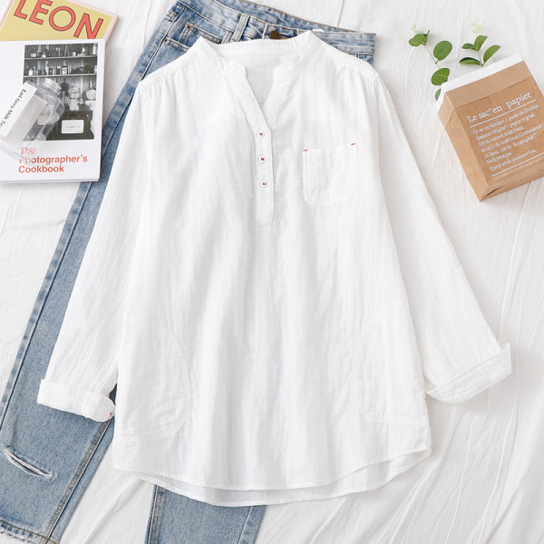 Női alkalmi ing spitz nyakkivágással