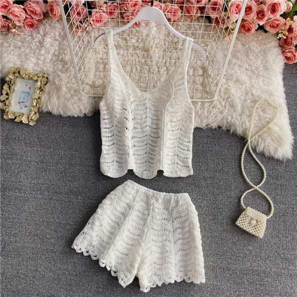 Új modell kötött női kétrészes szett