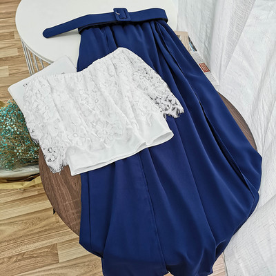 Moodne naiste komplekt kahest osast - püksid ja pluus