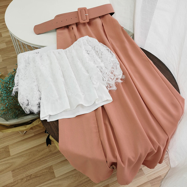 Moodne naiste komplekt kahest osast - püksid ja pluus