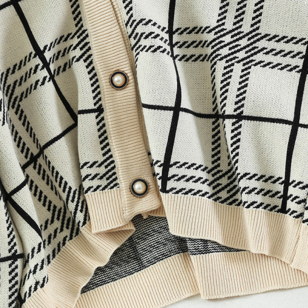 Karirani ženski komplet - dvodijelni