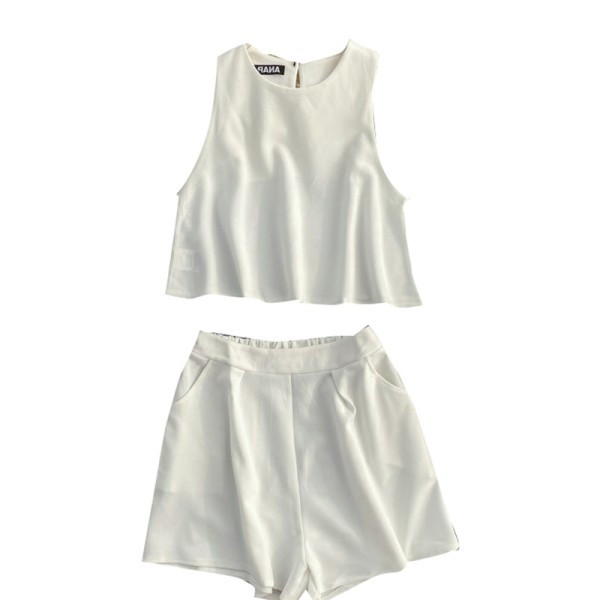 Dnevni ženski set majica bez rukava i kratke hlače