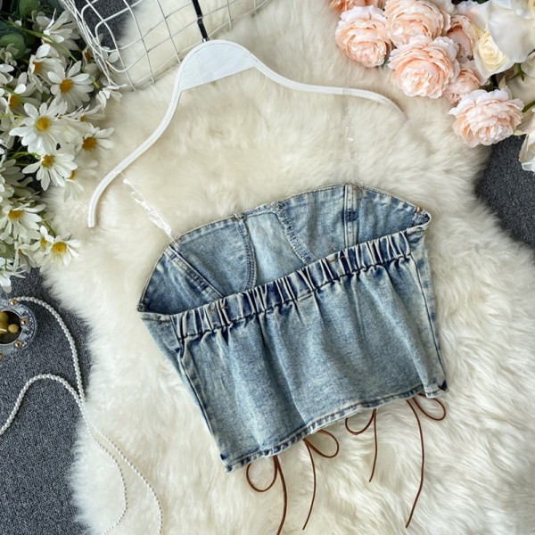 Ежедневен дамски дънков комплект от две части