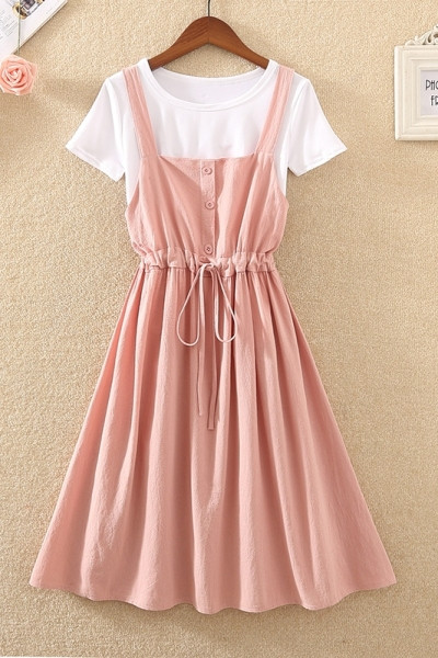 Casual γυναικείο σετ - φόρεμα  και μπλουζάκι