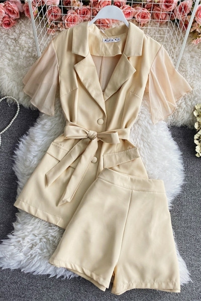 Új modell női szett bézs és fekete színben