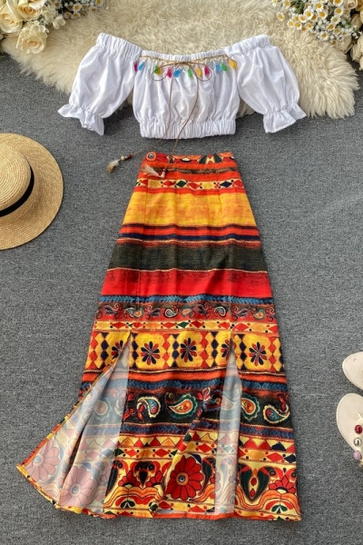 Καθημερινό μοντέρνο γυναικείο σετ - δύο μέρη