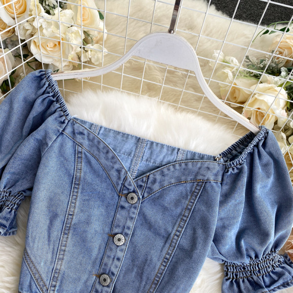 Modern női farmer szett gombokkal