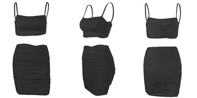 Moodne liibuv naiste komplekt - särk ja seelik