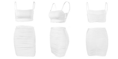 Moodne liibuv naiste komplekt - särk ja seelik