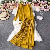 Női alkalmi szett - szoknya és blúz több színben