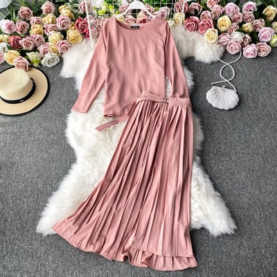 Női alkalmi szett - szoknya és blúz több színben