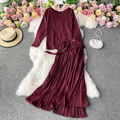 Női alkalmi szett - szoknya és blúz több színben