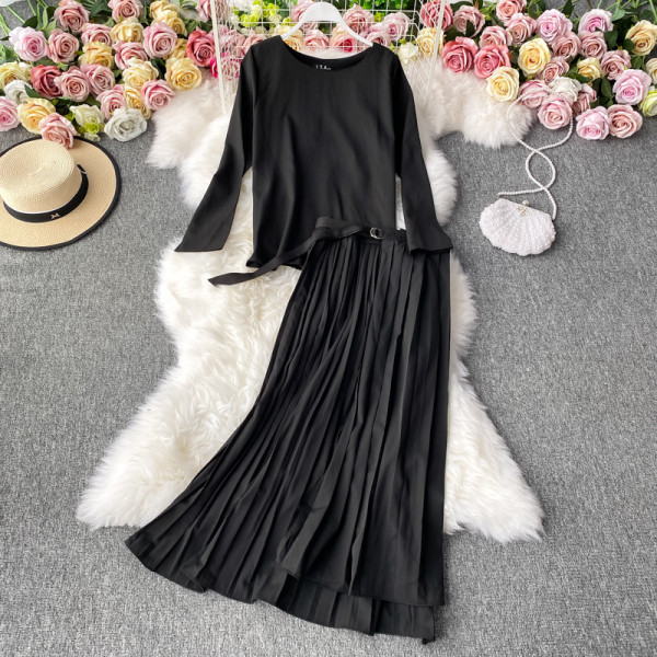 Női alkalmi szett - szoknya és blúz több színben