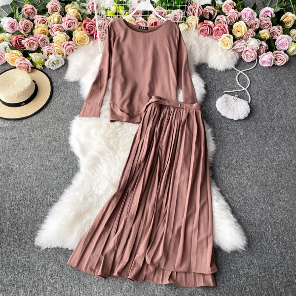 Női alkalmi szett - szoknya és blúz több színben