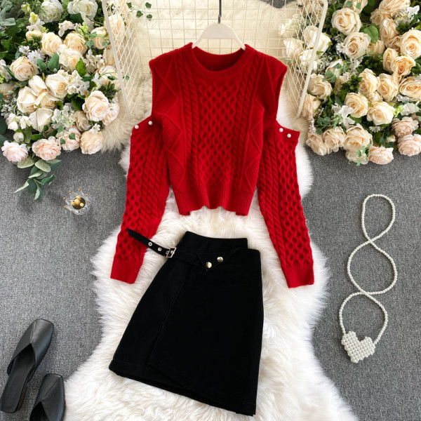 Moodne naiste komplekt-seelik ja pluus