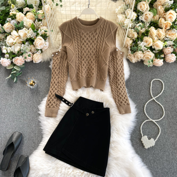 Moodne naiste komplekt-seelik ja pluus