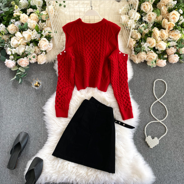 Moodne naiste komplekt-seelik ja pluus