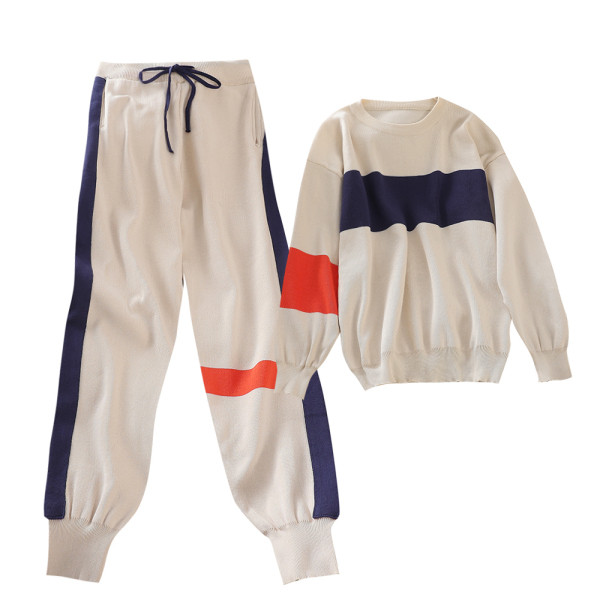 Alkalmi női kötött szett elasztikus derékkal