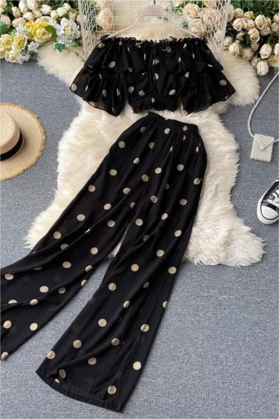 Naiste igapäevane kaheosaline täppide komplekt