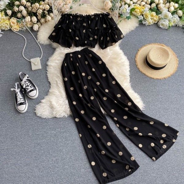 Naiste igapäevane kaheosaline täppide komplekt