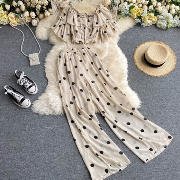 Naiste igapäevane kaheosaline täppide komplekt