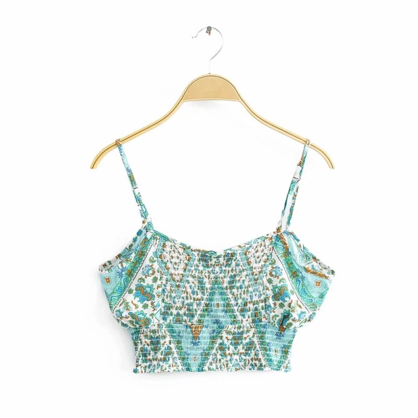 Női nyári szett - rövid felső és széles nadrág