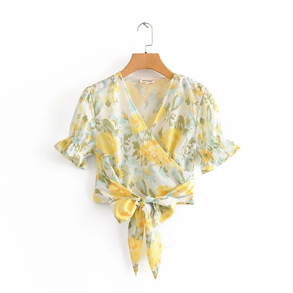 Nyári szett rövid ing derékkötővel és rövidnadrággal