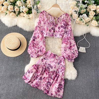 Alkalmi női szett-szoknya és blúz