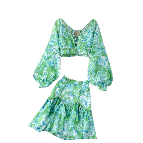 Alkalmi női szett-szoknya és blúz