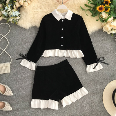 Naiste igapäevane komplekt kahest osast - must