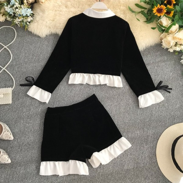 Naiste igapäevane komplekt kahest osast - must