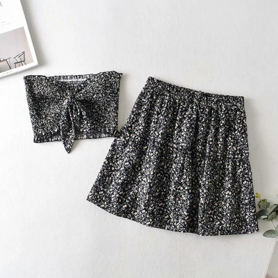 Ljetni komplet bustier i krojene suknje