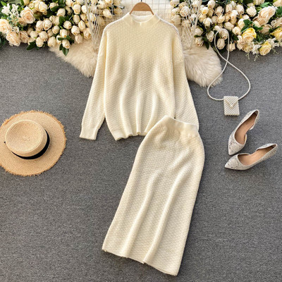 Γυναικείο μοντέρνο καθημερινό σετ - φούστα  και μπλούζα