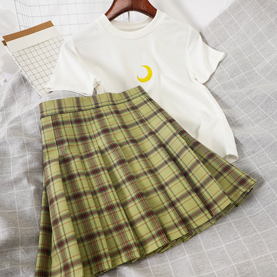 Set casual dama - tricou si fusta